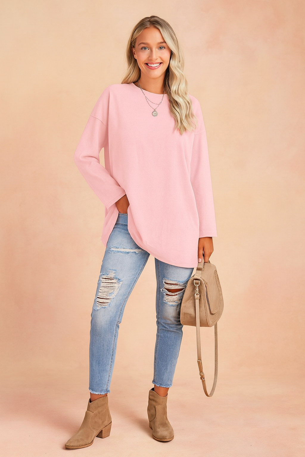 Lexi | Rilassato Manica Lunga Tunic Top