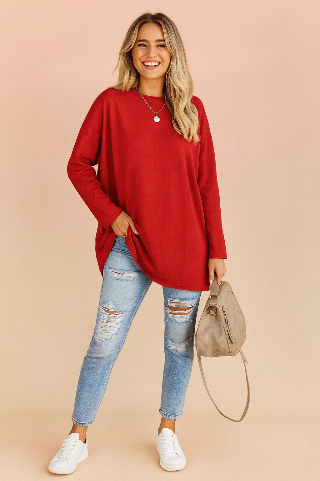 Lexi | Rilassato Manica Lunga Tunic Top