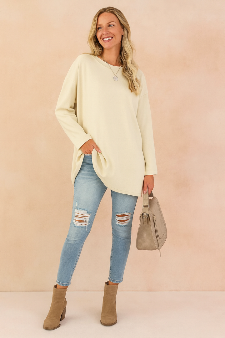Lexi | Rilassato Manica Lunga Tunic Top