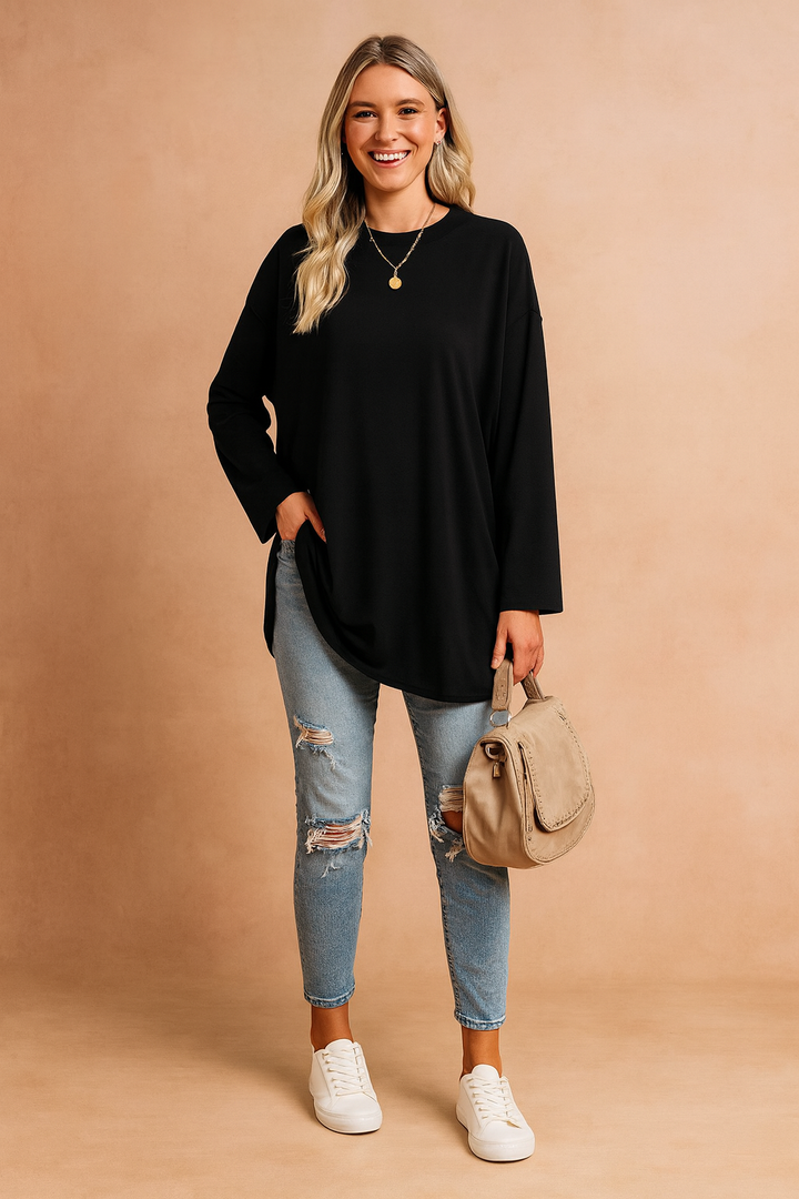 Lexi | Rilassato Manica Lunga Tunic Top