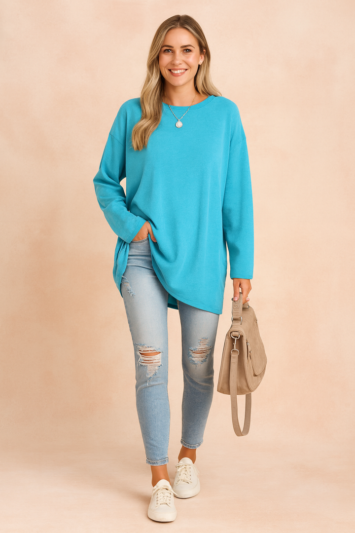 Lexi | Rilassato Manica Lunga Tunic Top