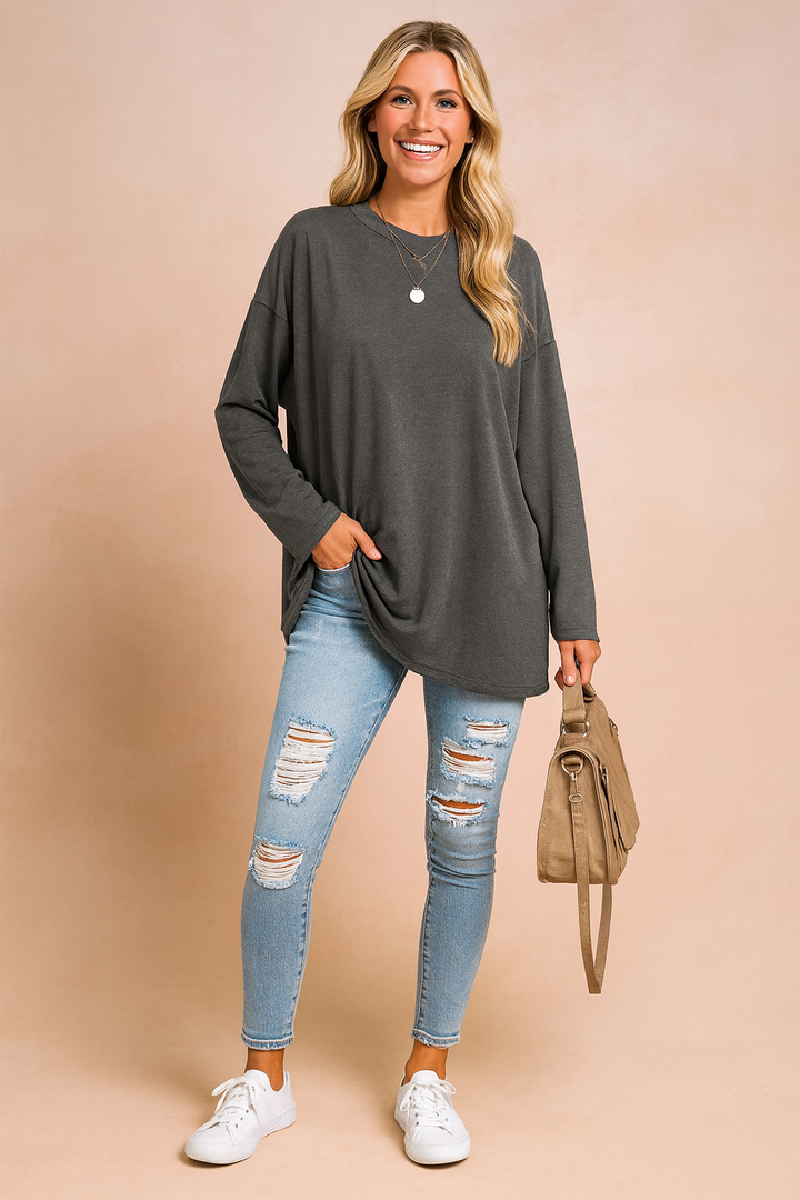 Lexi | Rilassato Manica Lunga Tunic Top