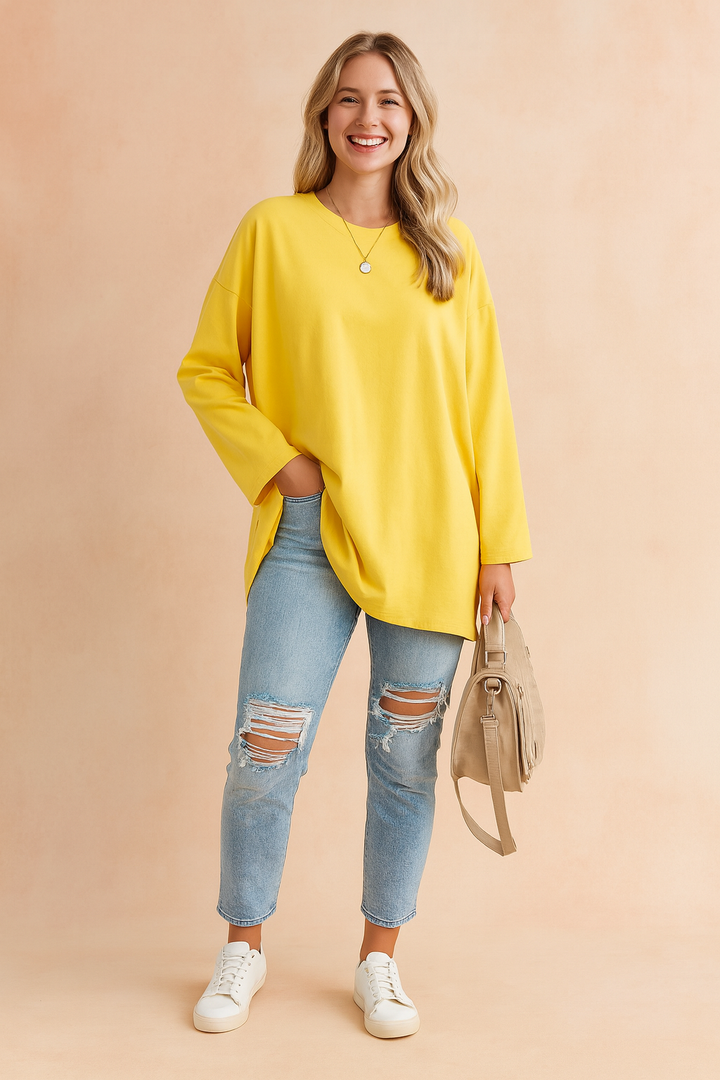 Lexi | Rilassato Manica Lunga Tunic Top