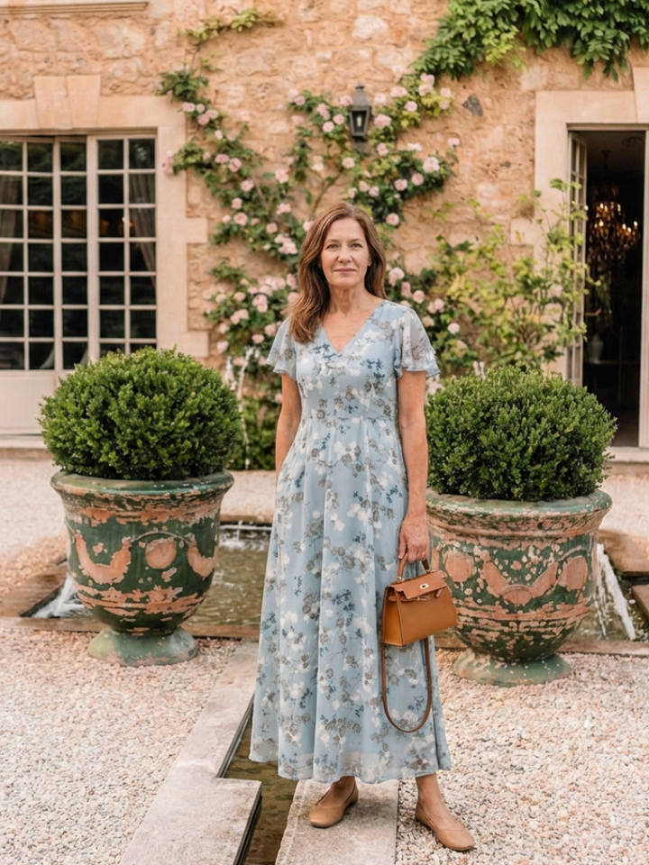 Ismeria | Floreale Chiffon Maxi Abito