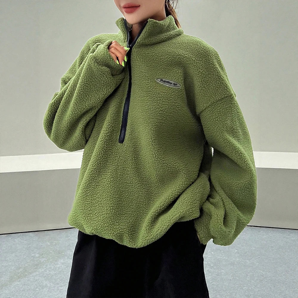 Tallie | Teddy Fleece Half Zip Maglione