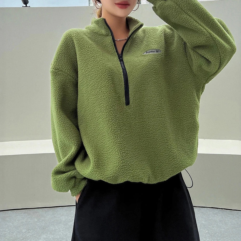 Tallie | Teddy Fleece Half Zip Maglione