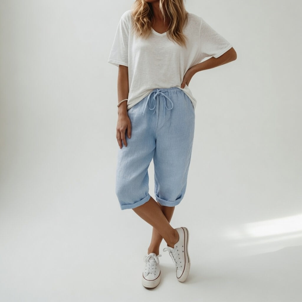 Kasey | Classico Cotone Bermuda Shorts for Women