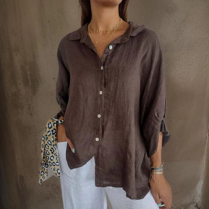 Mimi | Semplice Lino Button Camicia