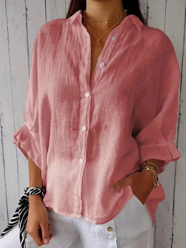 Mimi | Semplice Lino Button Camicia