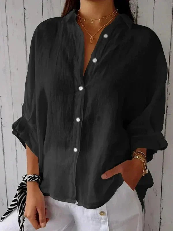 Mimi | Semplice Lino Button Camicia