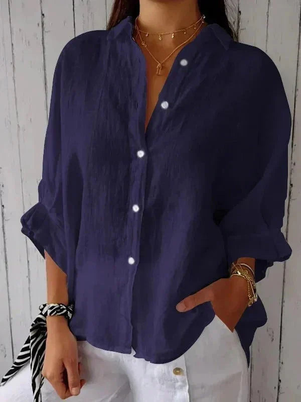 Mimi | Semplice Lino Button Camicia