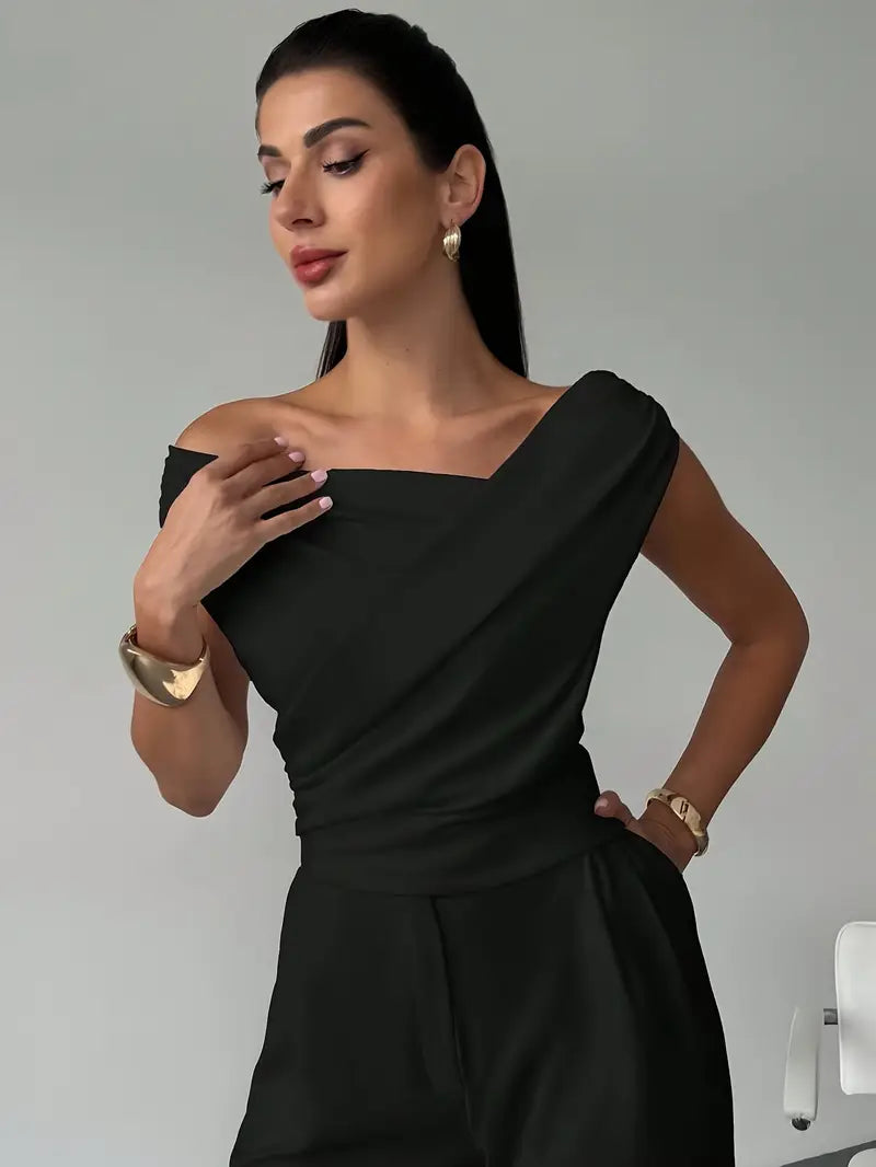 Jemima | Draped Monospalla Top