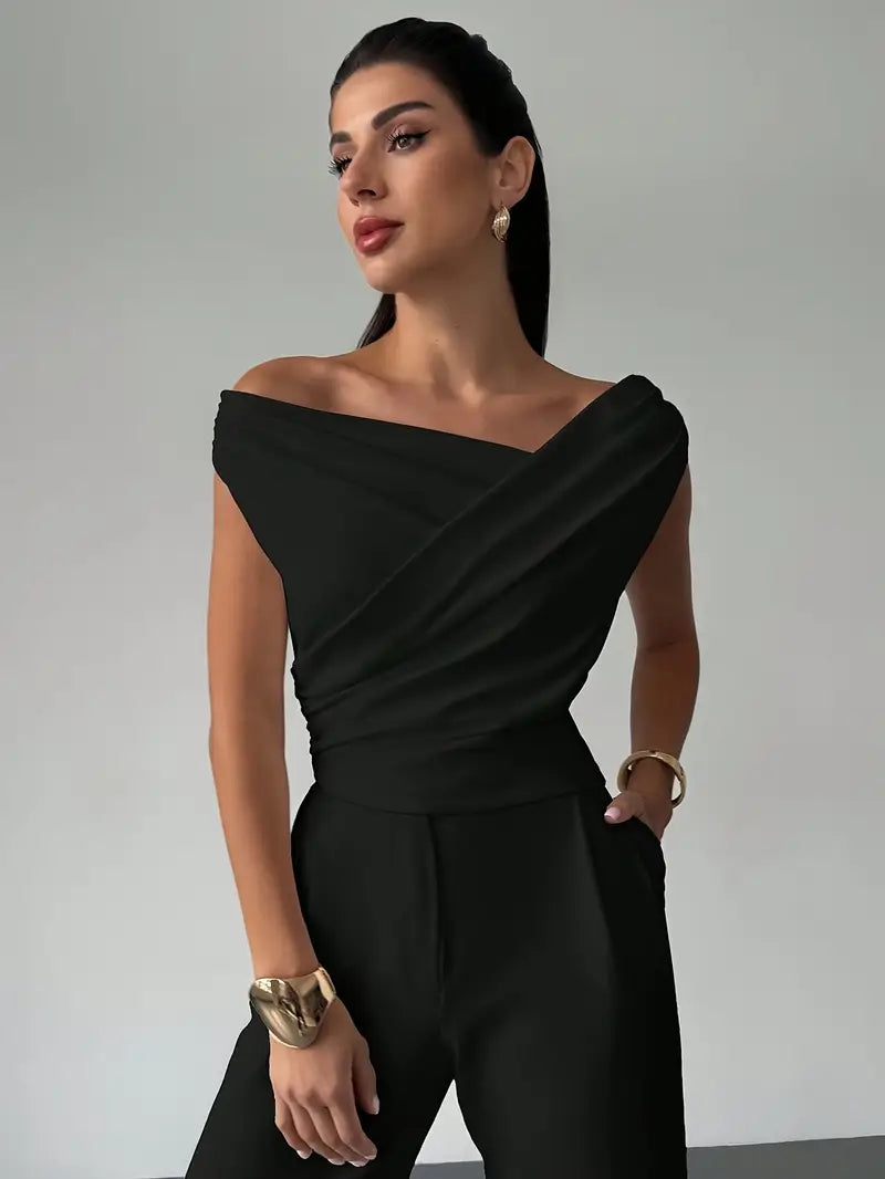Jemima | Draped Monospalla Top