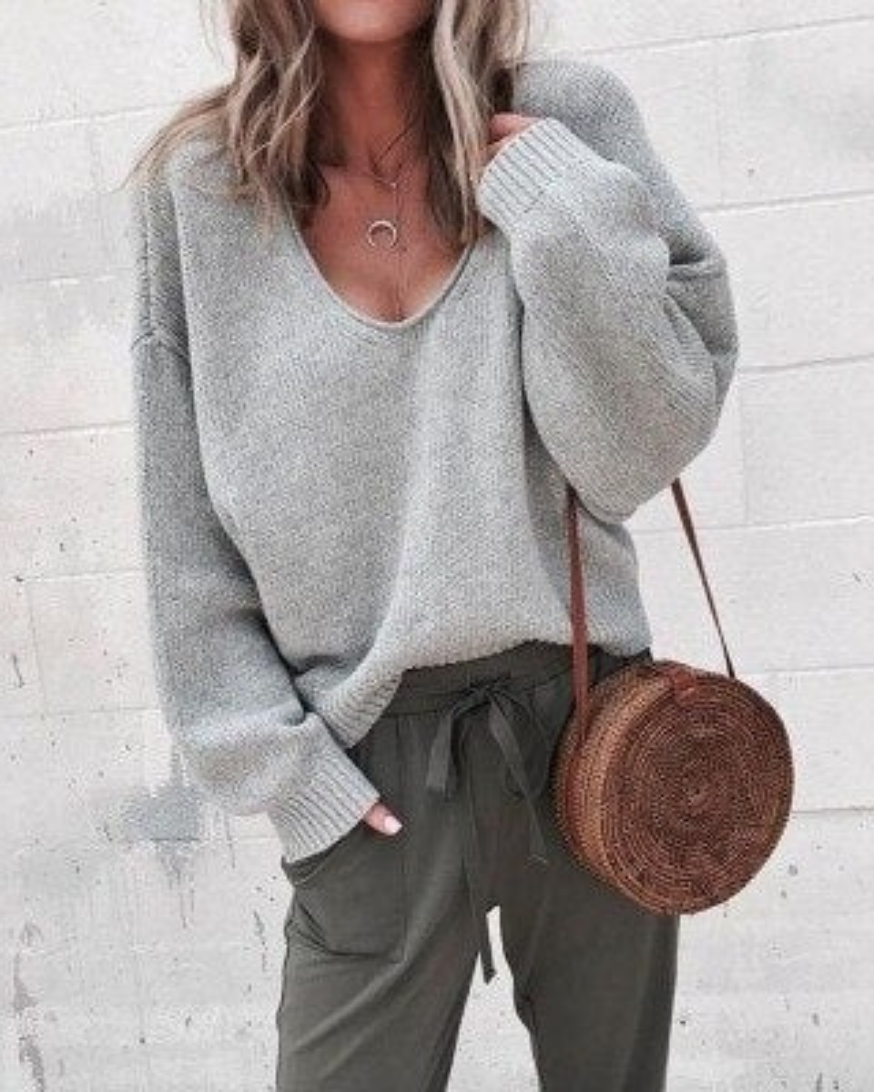 Cassidy | Morbido Scollo a V Maglia Jumper