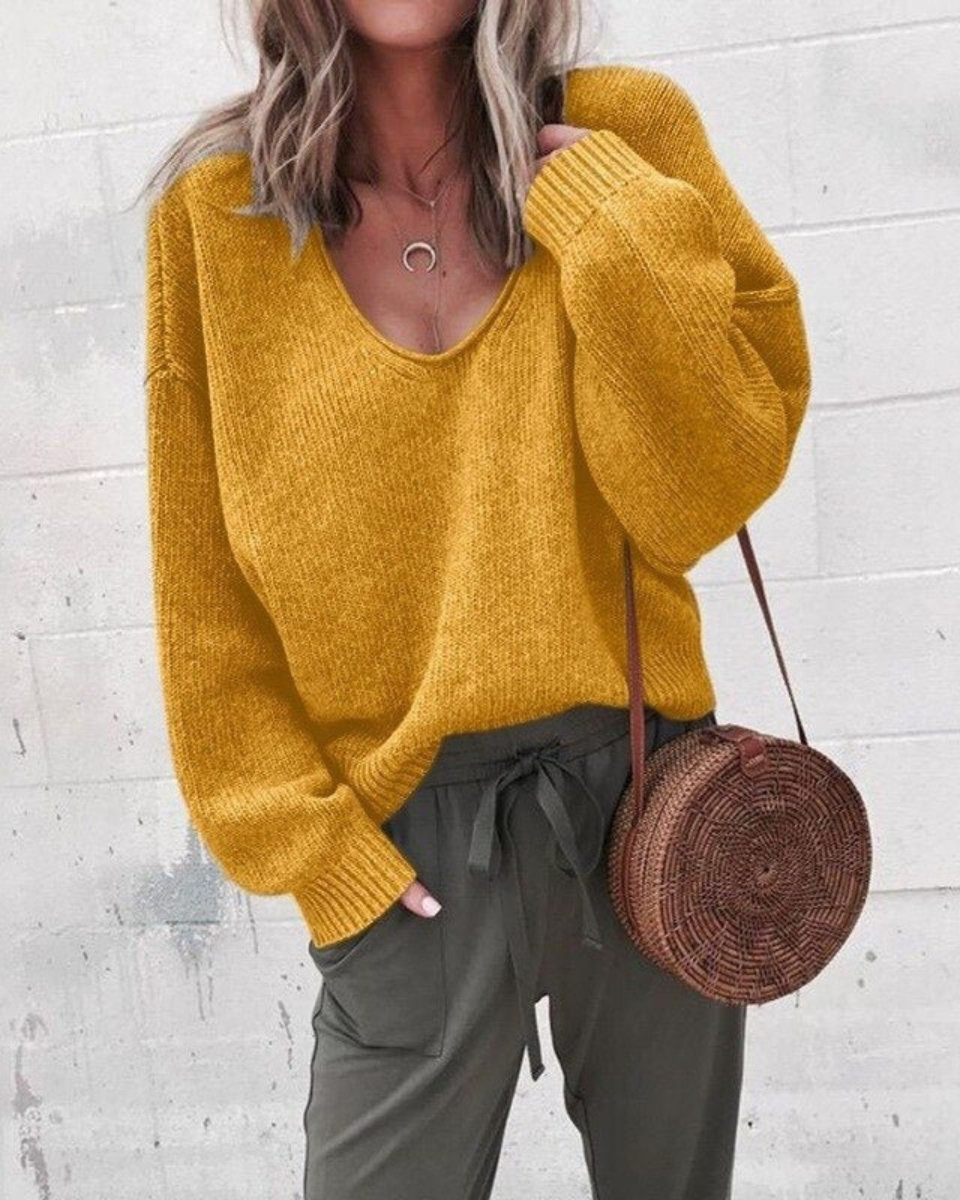 Cassidy | Morbido Scollo a V Maglia Jumper