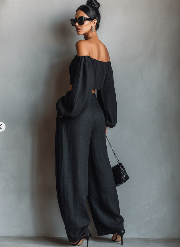 Layla | Completo in Lino Senza Spalline