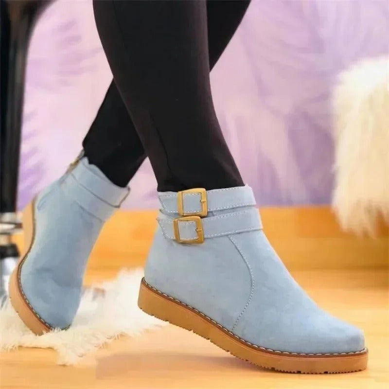 Noria | Women’s Ankle Stivali with Double Buckle