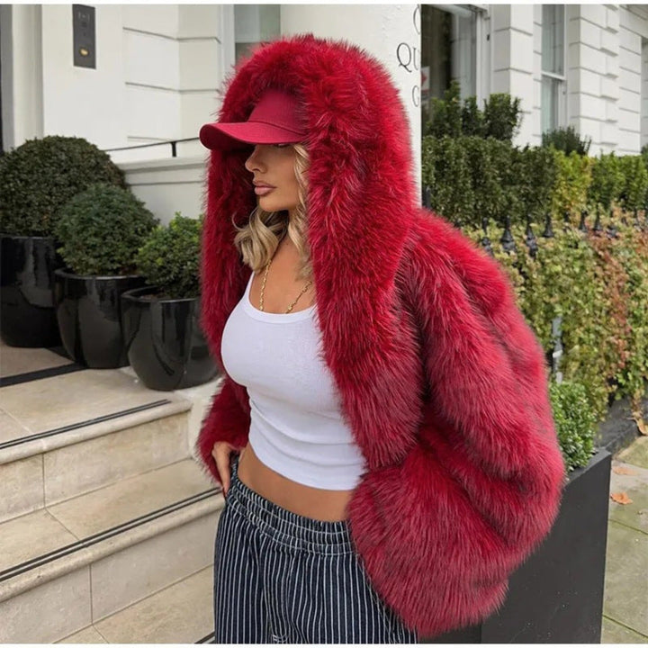 Stella | Hooded Faux Fur Cappotto