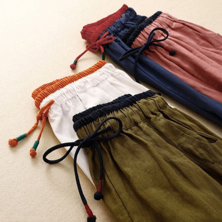 Pearl | Easy Rilassato Estate Pantaloni with Cintura