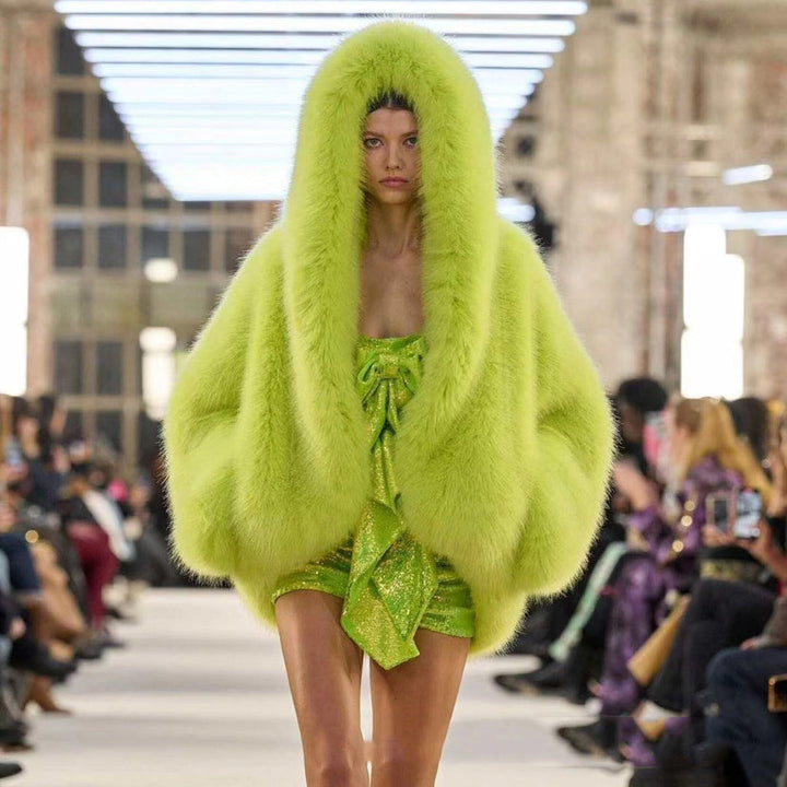 Stella | Hooded Faux Fur Cappotto