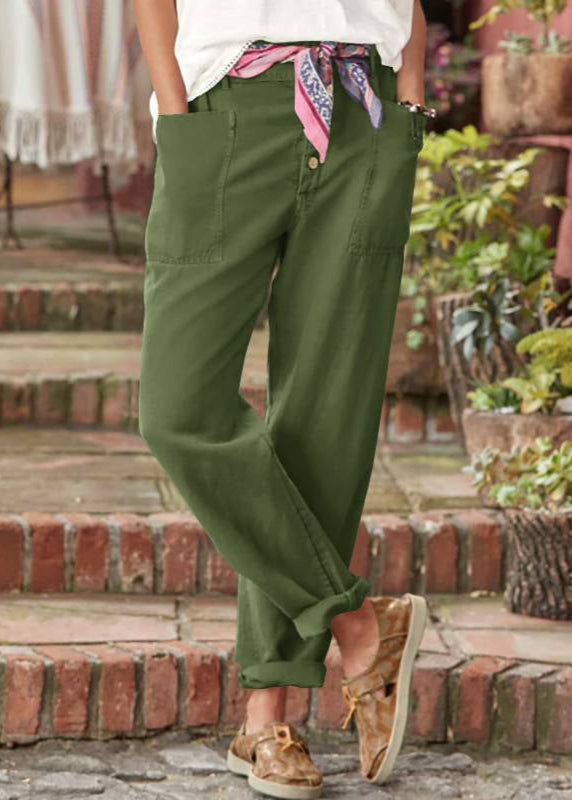 Alba | Elegante Rilassato Pantaloni with Patch Pockets