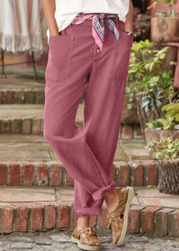 Alba | Elegante Rilassato Pantaloni with Patch Pockets