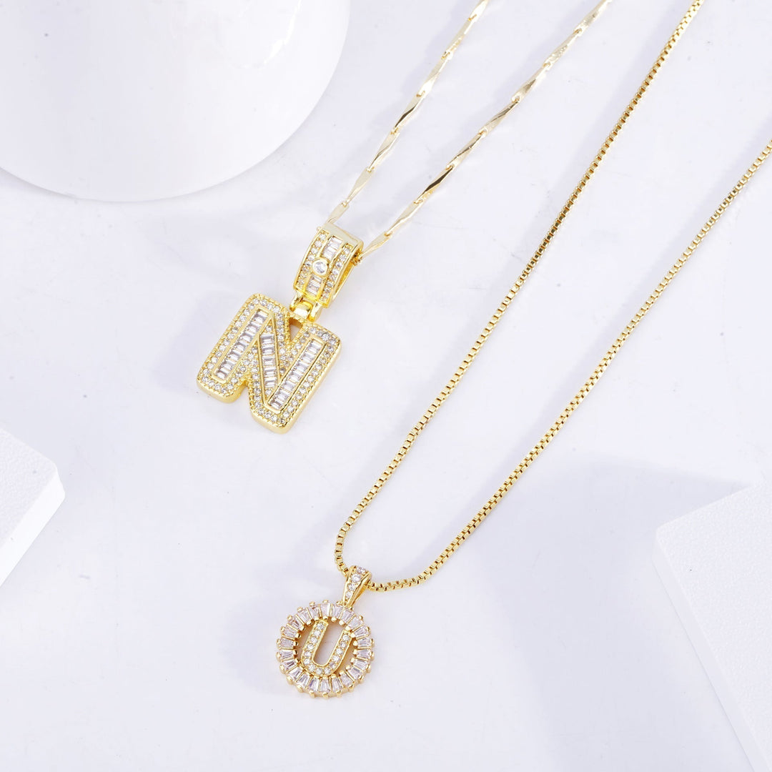 Set di Collane con Initiale in Moissanite