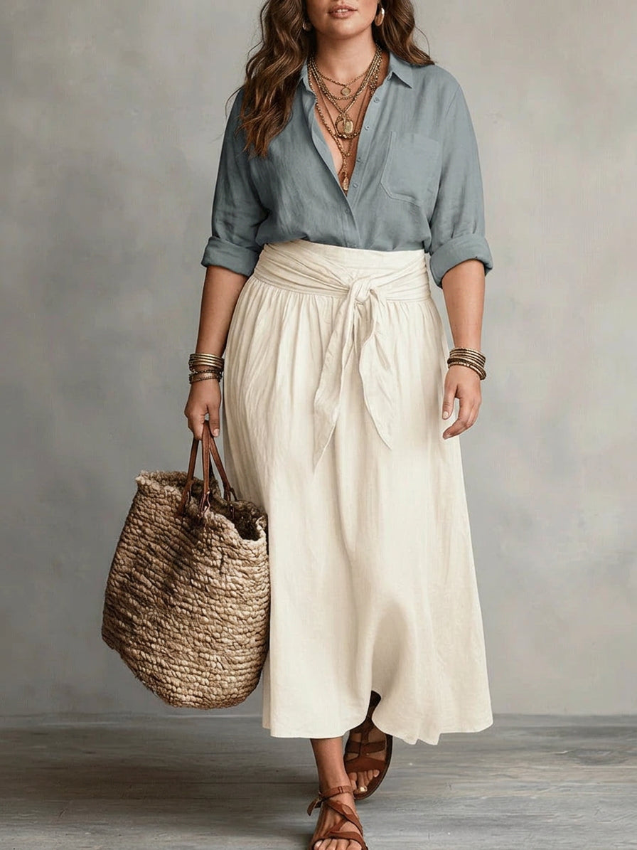 Vera | Due Pezzi Maglietta and Midi Gonna Completo