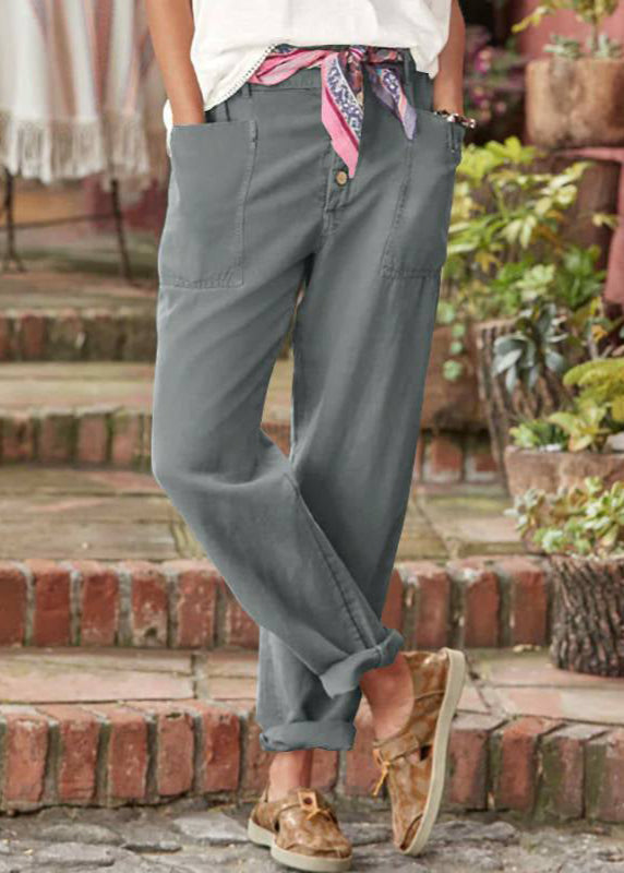 Alba | Elegante Rilassato Pantaloni with Patch Pockets