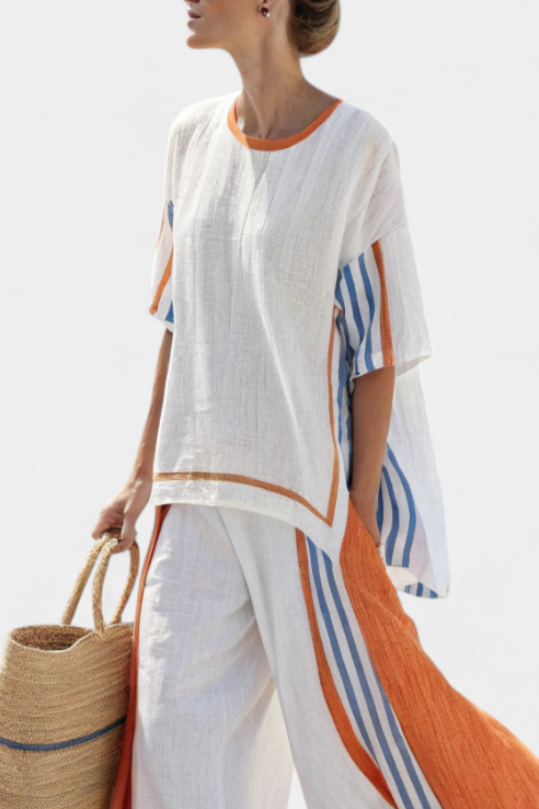 Thorneil | a Righe Pantaloni & Top