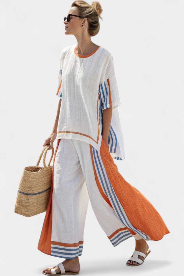 Thorneil | a Righe Pantaloni & Top