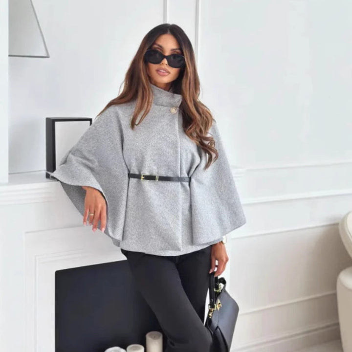Hattie | High Neck Cape Cappotto