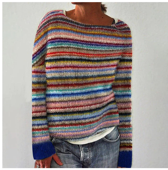 Zia | Rainbow Stripe Maglia Jumper