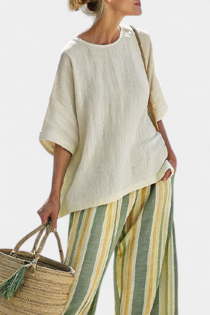 Ellowyn | Completo a Righe in Lino