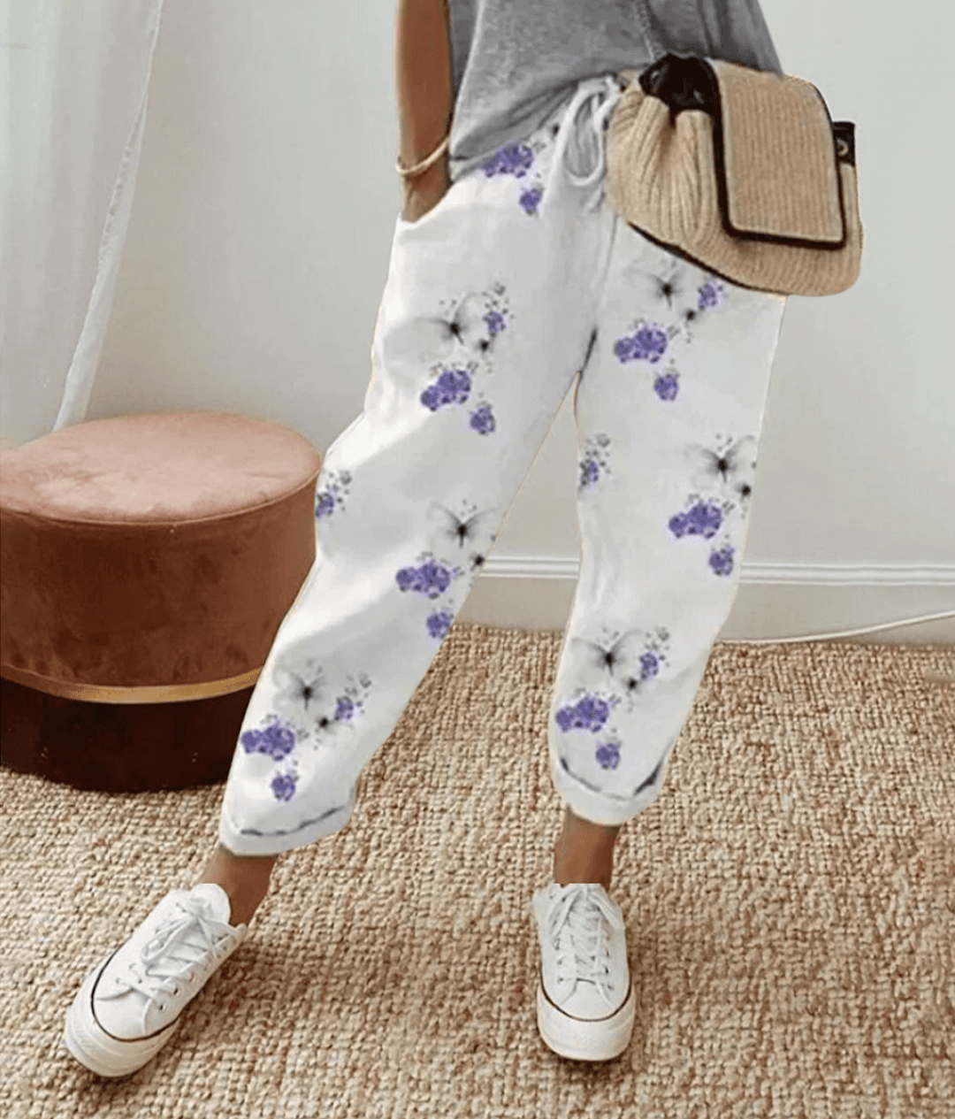 Hollie | Flattering Stampato Comfort Waistband Pantaloni