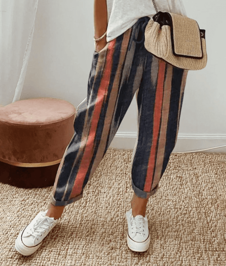 Hollie | Flattering Stampato Comfort Waistband Pantaloni