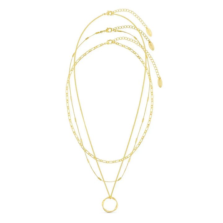 Collana a Cerceau Ouvert a Trois Rangées in Oro