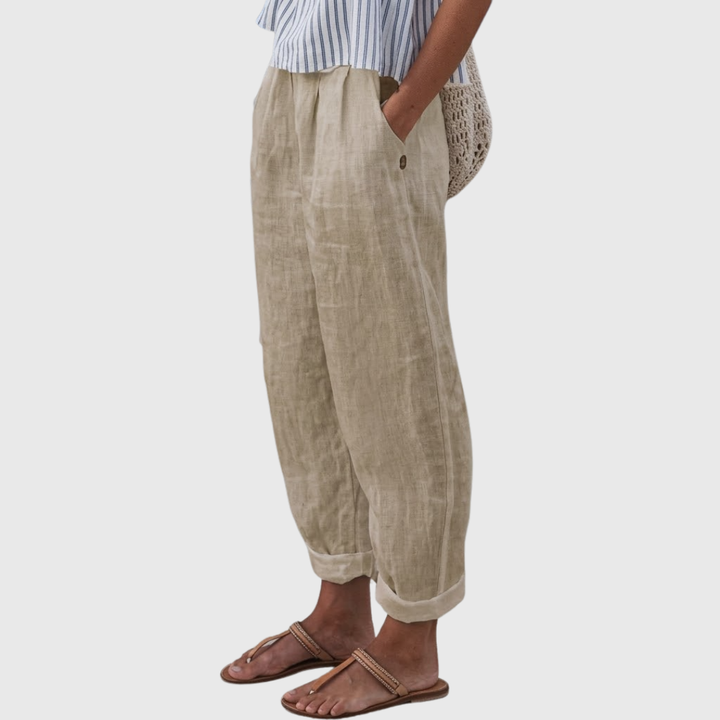 Haley | Elegante Vintage Floreale Stampa Pantaloni