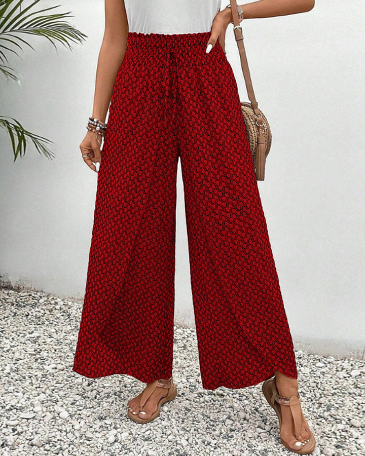 Eadie | Stampato Rilassato Gamba Larga Palazzo Pantaloni