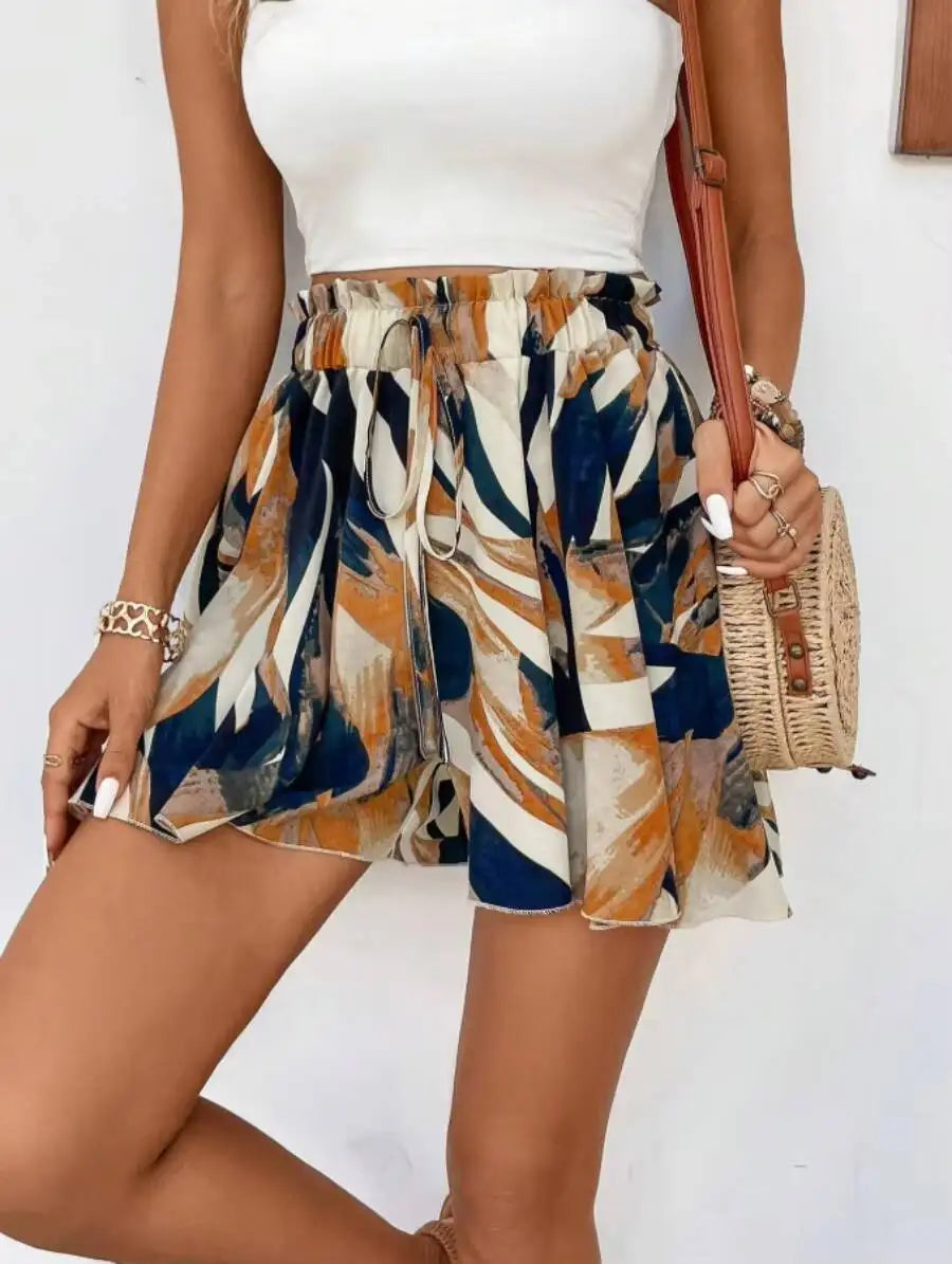 Odette | Floreale a Vita Alta Shorts