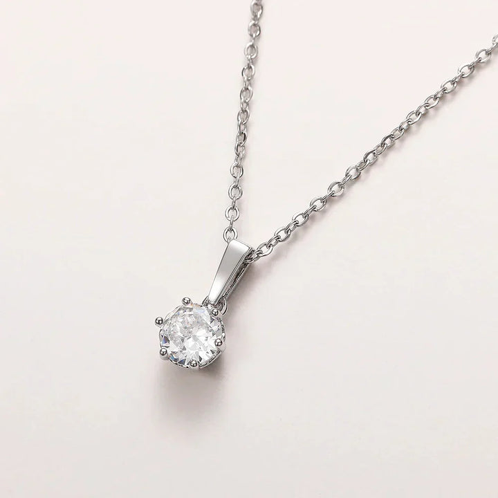 Collana Classico con Ciondolo in Zirconia