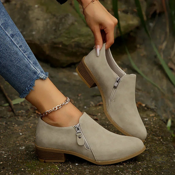 Maia | SleekShield Zip-Up Ankle Stivali