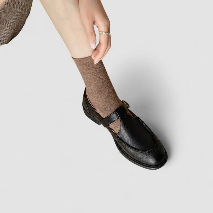 Zhelynne | Scarpe Ortopediche Mary Jane Punta Quadrata