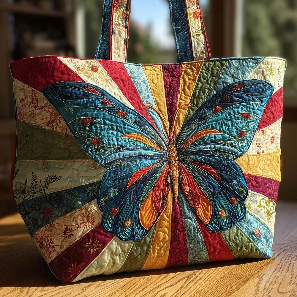 Butterfly Patterns Trapuntato Tote