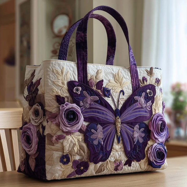 Butterfly Patterns Trapuntato Tote