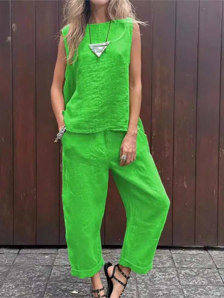 Freya | Due Pezzi Lino Completo