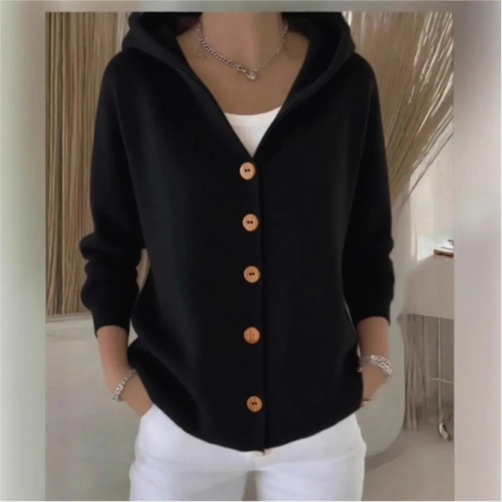 Willow | Hooded Button Cardigan