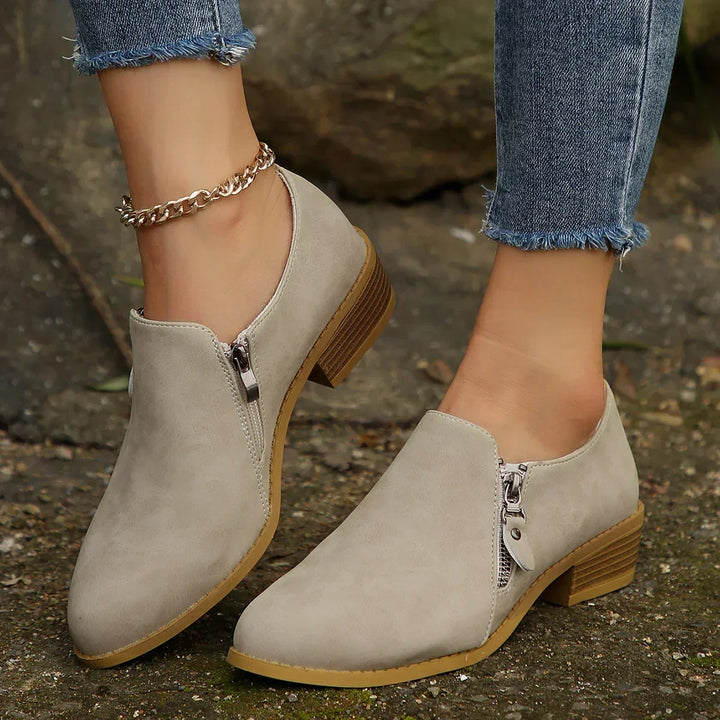 Maia | SleekShield Zip-Up Ankle Stivali
