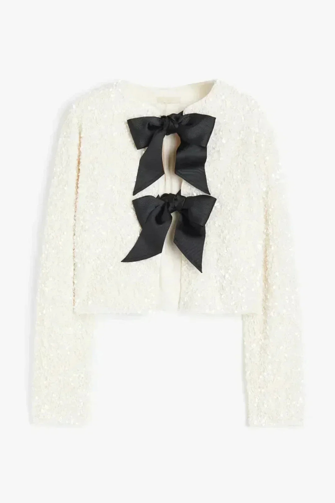 Denby | Chic Bow Detail Tweed Camicetta