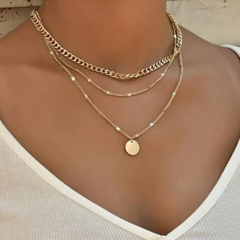 Collana Elegante Placcato Oro e Argento